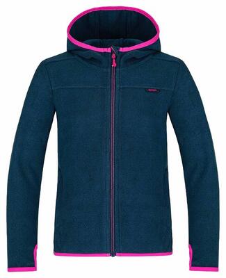 Kindersweater met kap loap qwaro kinderfleece van zacht katoen