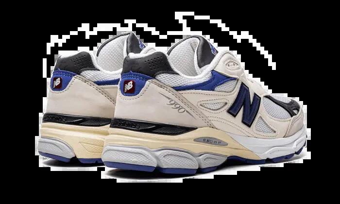 Zapatillas - Running - Hombre - Cómodas, resistentes - 990V3 - Cream Blue 2/4