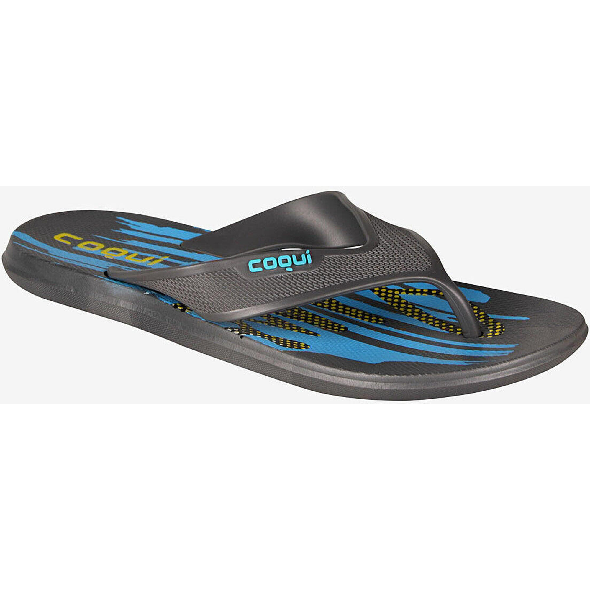 Męskie klapki Coqui Levi 7971 - Węgiel szary rozmiar 42