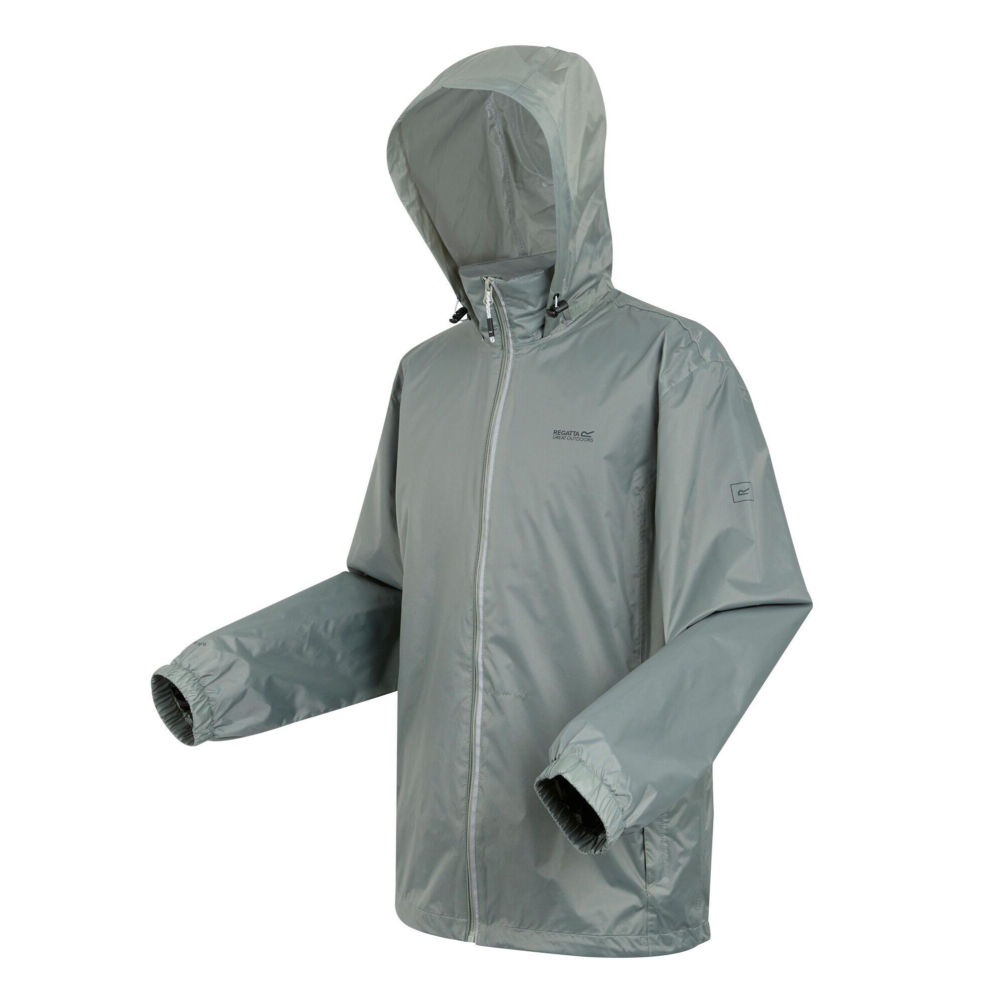 Outdoor Ventures Regenjas voor heren, waterdicht, ultralicht, dun, opvouwbaar, ademend, fietsregenjas, sport, donkergrijs, S