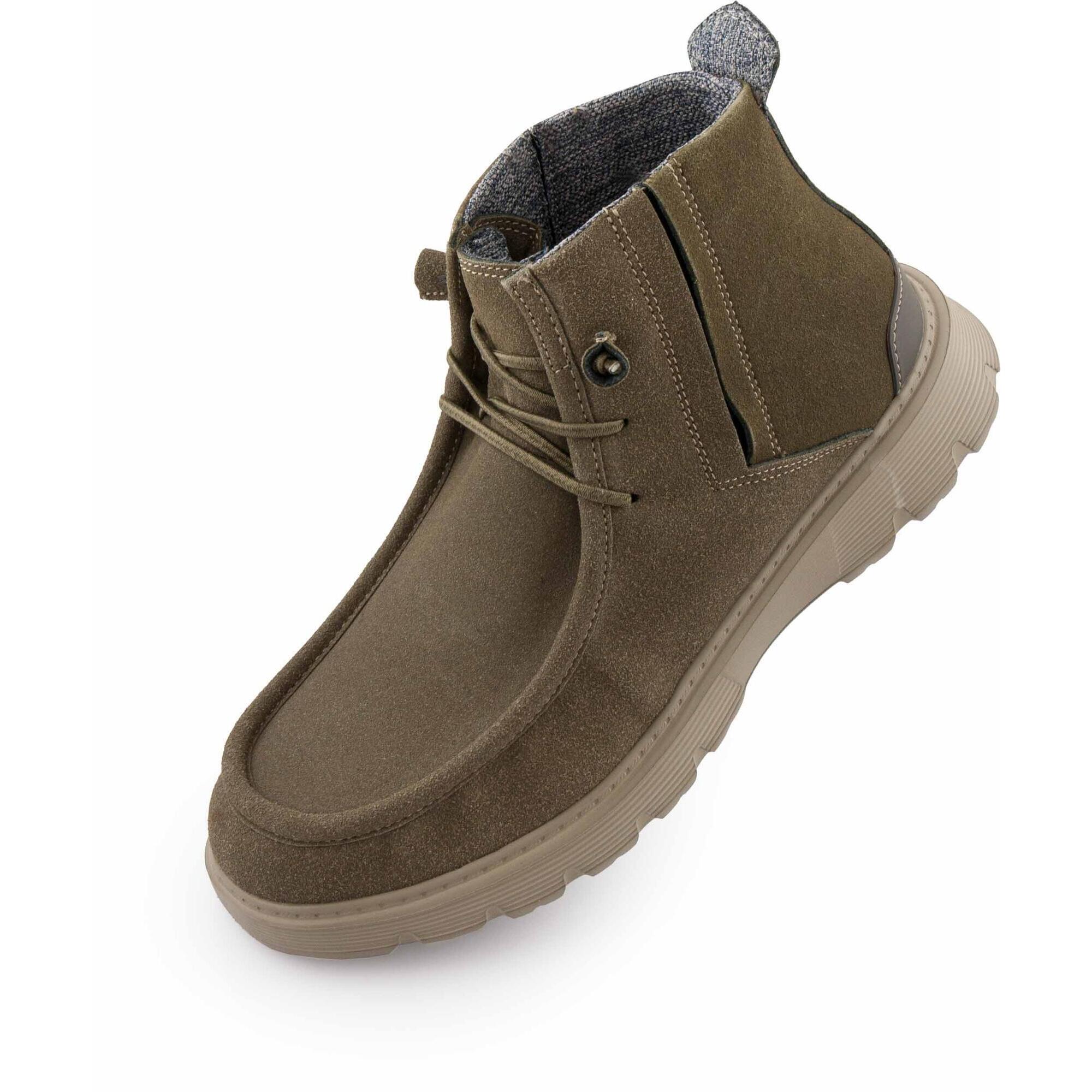 Męskie buty Woz Stuart 111 z taupe skóry - Rozmiar 43
