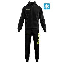 Tute complete uomo givova nero/verde fluo
