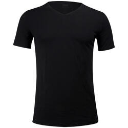 T-shirt Fila Noir à Col V pour Hommes - Taille 2XL