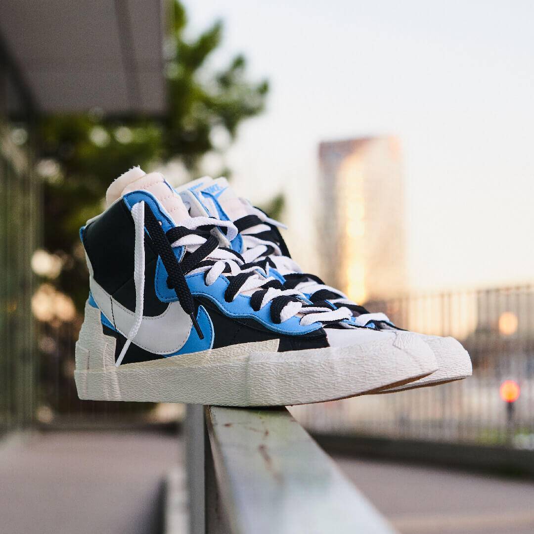 Blazer Mid Sacai White Black Legend Blue 4/6