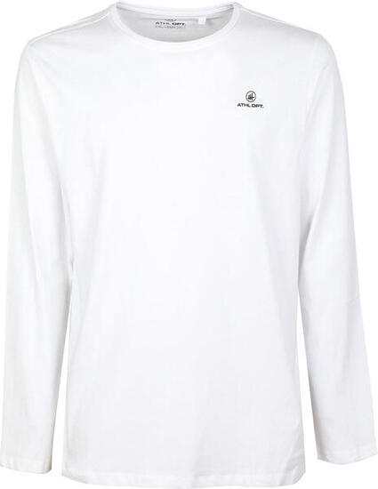 Glemo Herren T-Shirt Athl DPT Logan, Langarm, Weiß, L