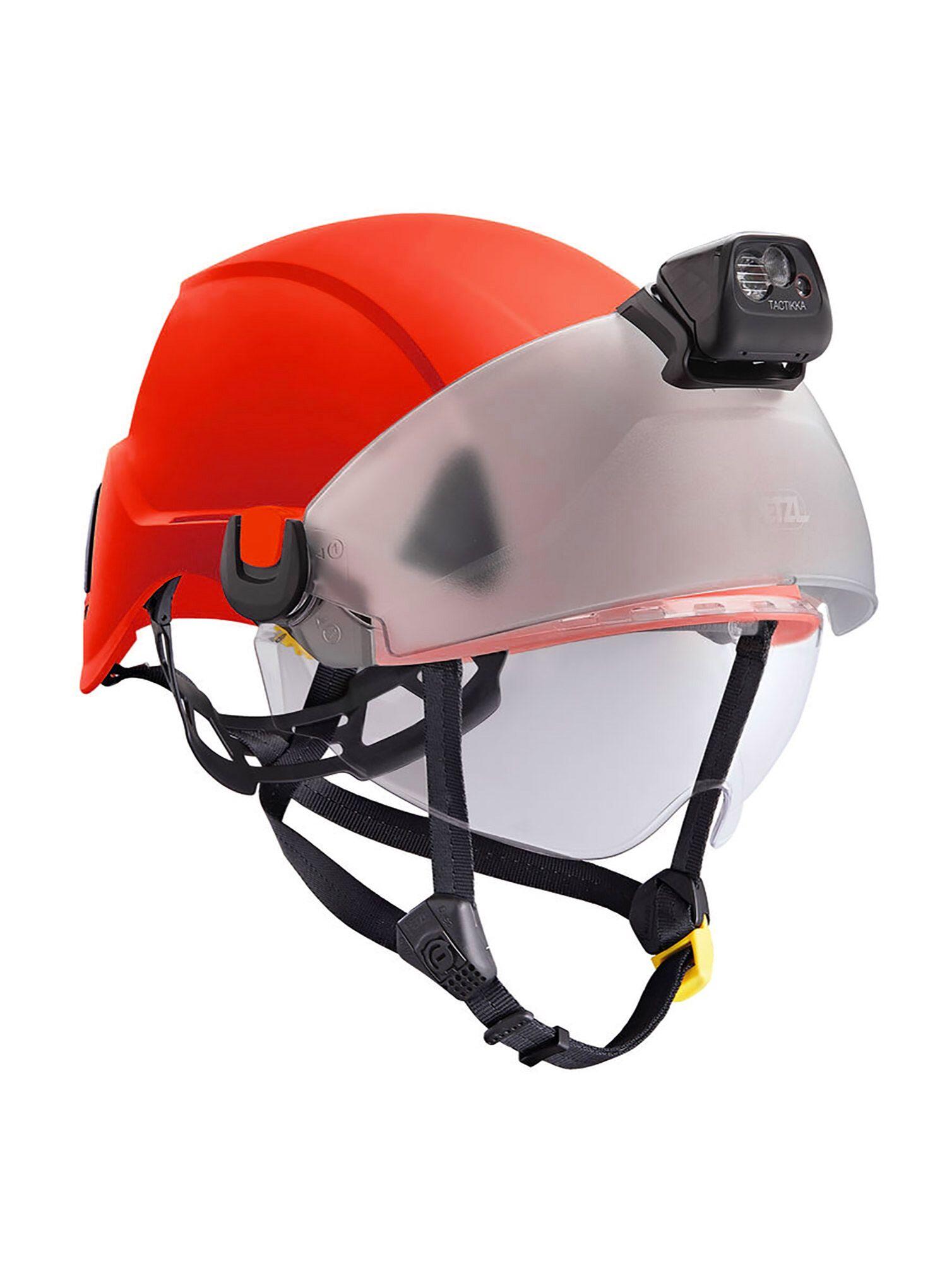 Casque Petzl Strato rouge ultraléger 435 g CENTERFIT FLIP&FIT jugulaire réglable 4/4