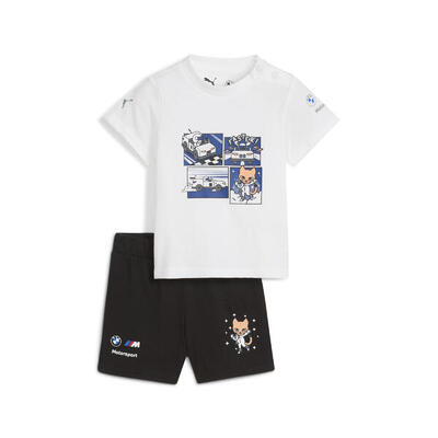 Conjunto infantil de manga corta BMW M Motorsport Essentials PUMA White