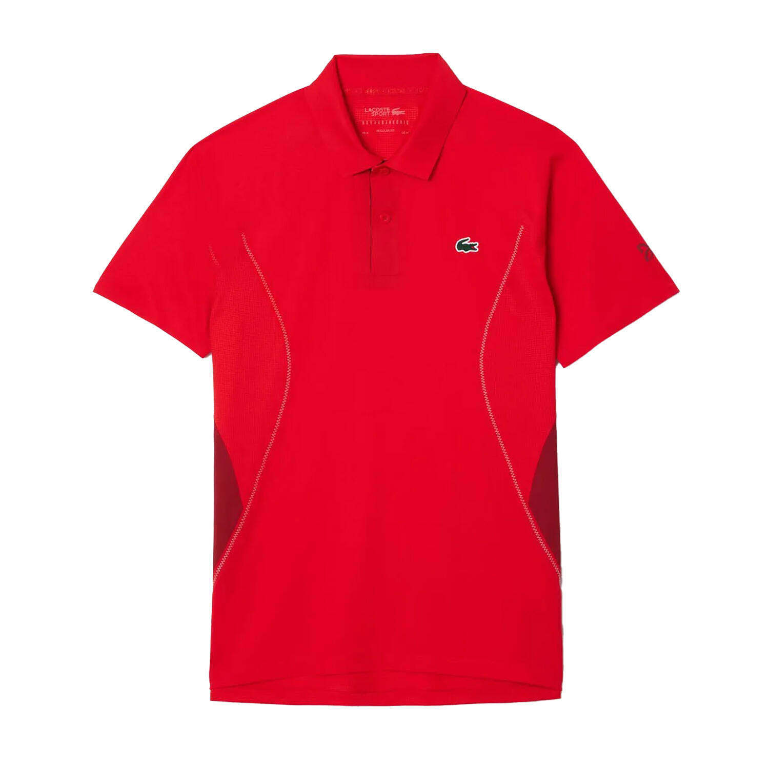 LACOSTE Mens Novak Djokovic Regular Tennis Polo Shirt (Red)