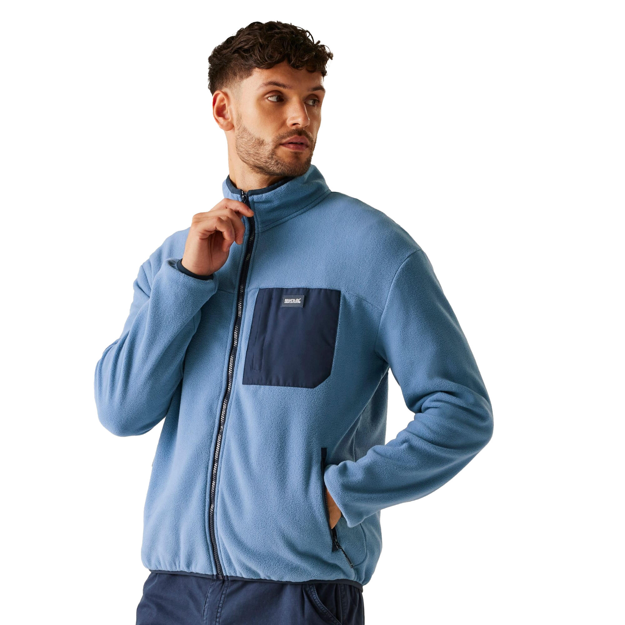 Veste Polaire FRANKIE Homme (Bleu De Gris / Bleu Marine) 4/5