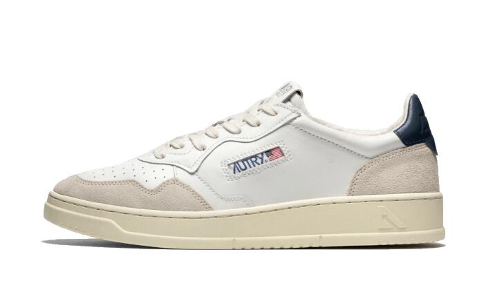 Medalist Leather Suede Low White Navy 1/3