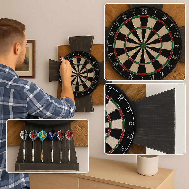 Tablica Drewniana John Paddle do Darta Order Black Oak