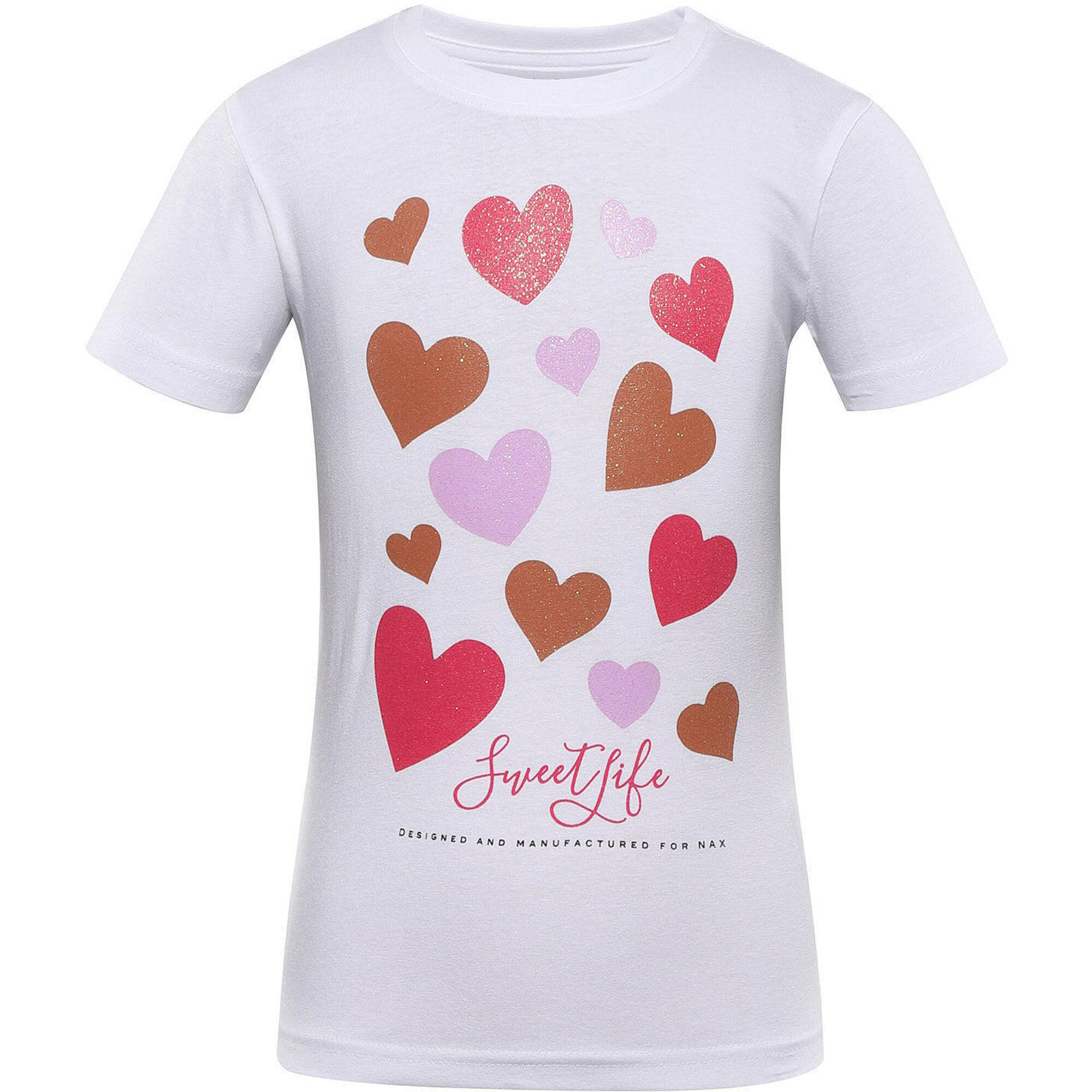 T-shirt Dziecięcy Nax Loreto 116-122 z Miękkiej Bawełny z Kolorowym Nadrukiem
