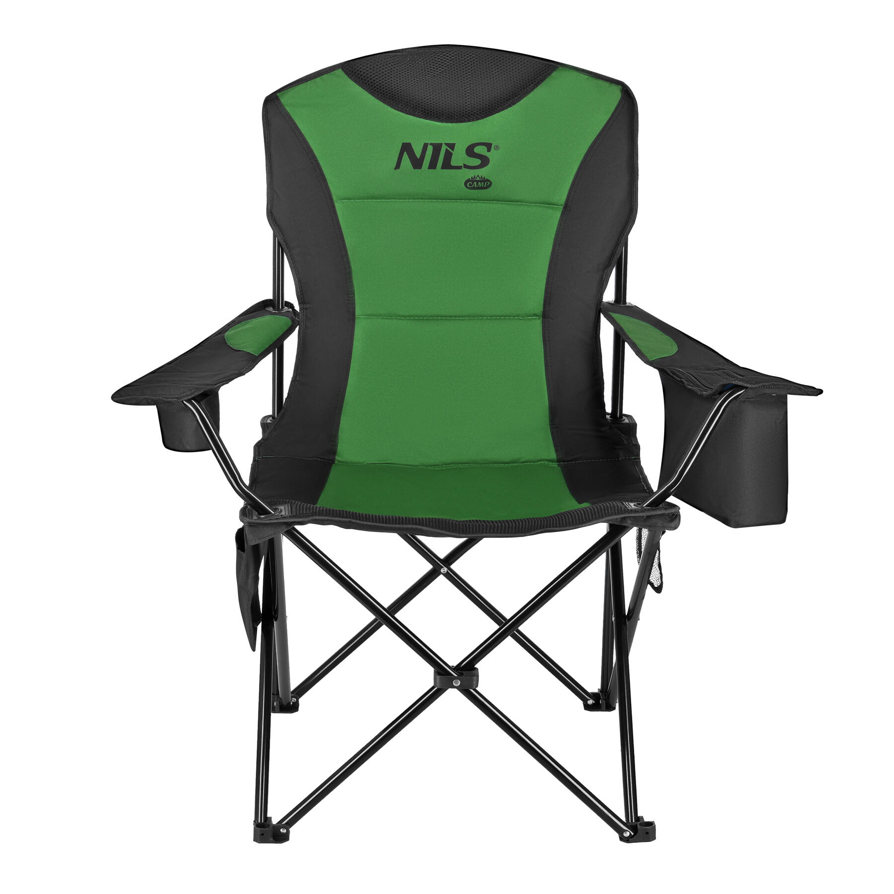 Homecall Chaise De Camping Pliable Avec Dossier Réglable Et Rembourré - Confort Ultime Vert/Noir