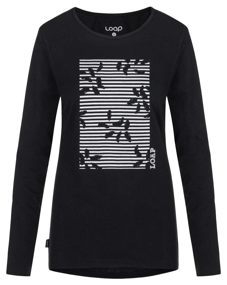 LOWA Camiseta de manga longa para mulheres em algodão orgânico - estilo elegante