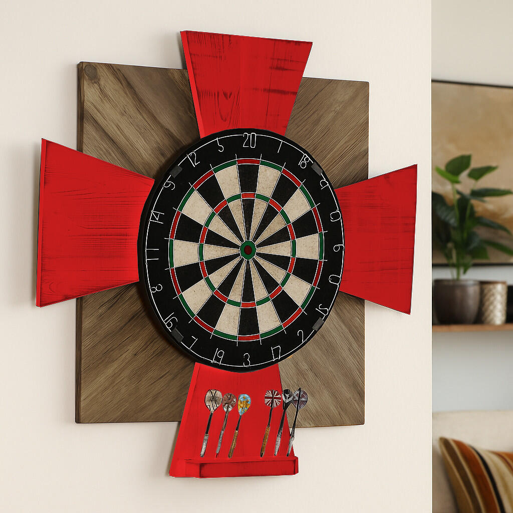 Tablica Drewniana John Paddle do Darta Order Fire Red 5/7