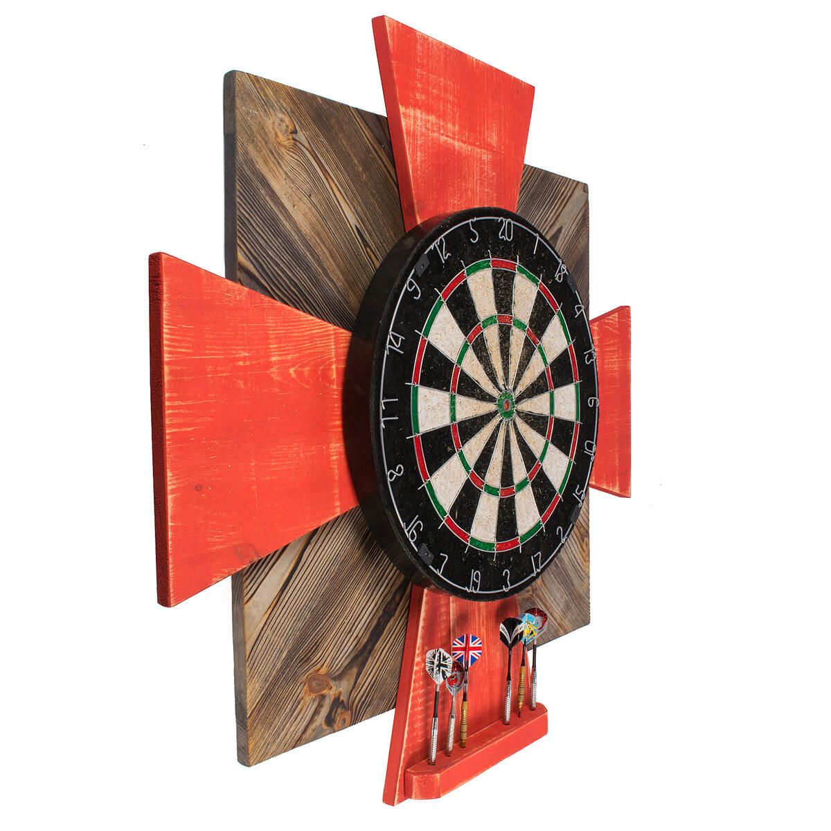 Tablica Drewniana John Paddle do Darta Order Fire Red 7/7
