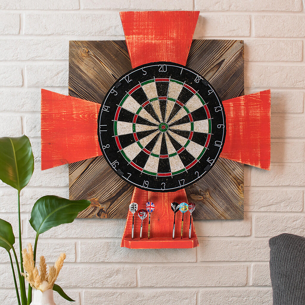 Tablica Drewniana John Paddle do Darta Order Fire Red 6/7