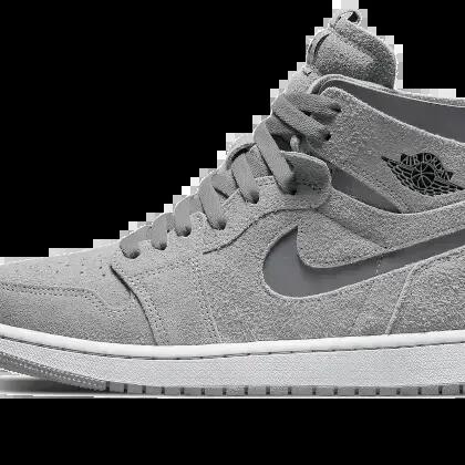Women - Streetwear - High-top shoes - Air Jordan 1 - Grey/Silver