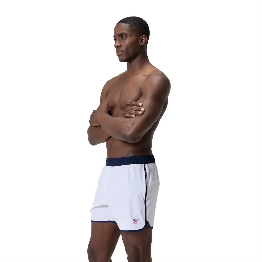 Costume Da Bagno A Pantaloncino Retrò Logo Uomo Speedo Jetstream Volley Bianco 5/7
