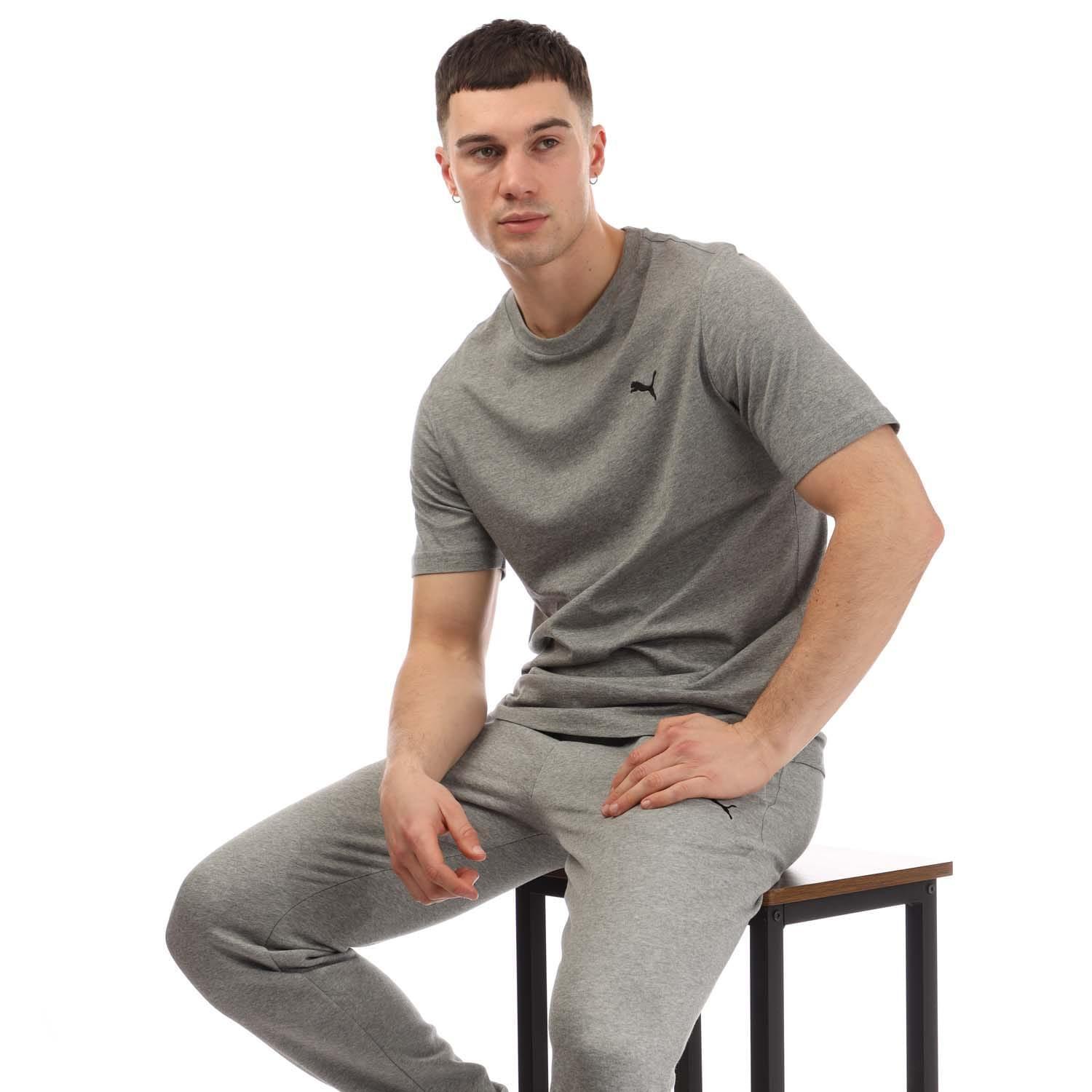 Heren Klein Logo TShirt (Grijs) 4/4