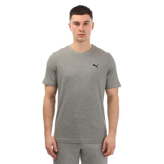 Puma Herren T-Shirt Essential mit kleinem Logo grau