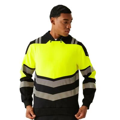 Herenhoogvis hoodie (zwart/oranje)