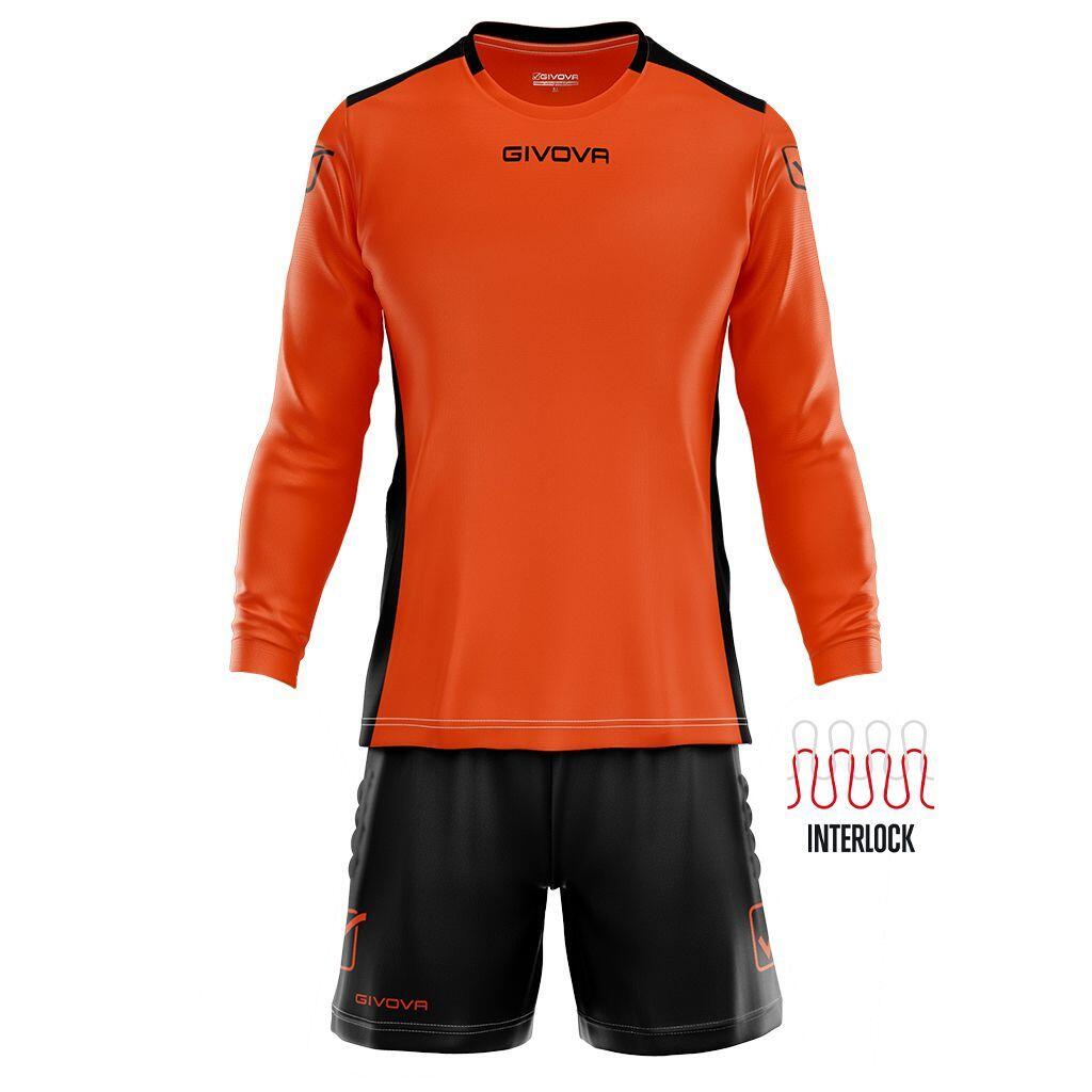 Givova - Ensemble Gardien De But Maillot Manches Longues Et Short Enfant Givova Hyguana - Tenue De Football - Noir|orange - 32 3xs - Decathlon