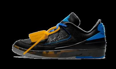 Schoenen - basket - unisex - air jordan 2 retro low - zwart/varsity royal