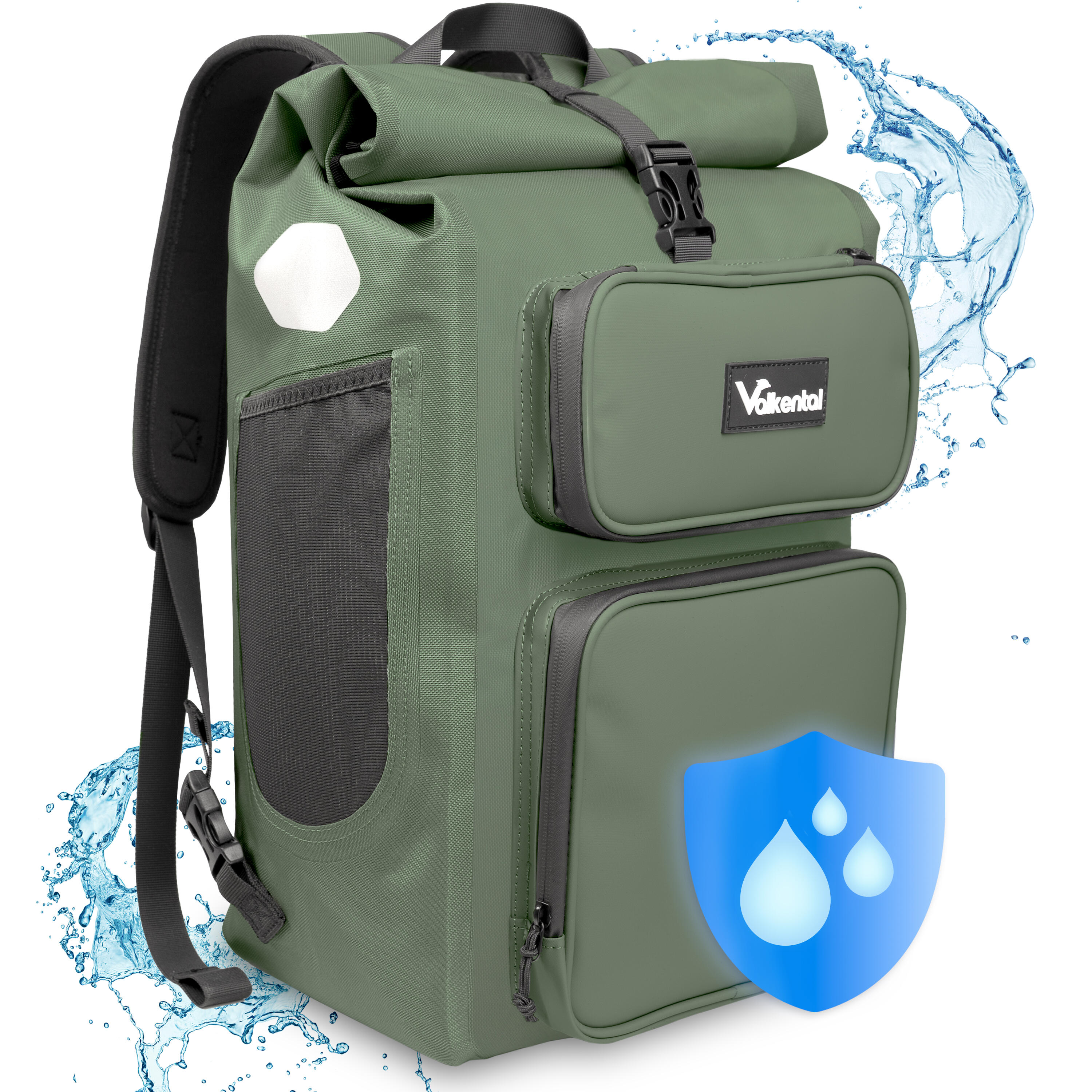 Valkental - Sacoche Vélo 2en1 Porte-bagages Sac À Dos Étanche 28 L - Urbanx - Sacoche Vélo - Vert - 28 L - Decathlon