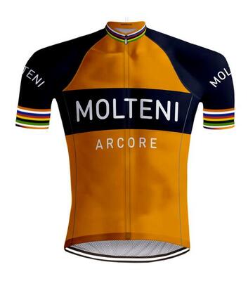 Retro wielershirt molteni oranje - redted