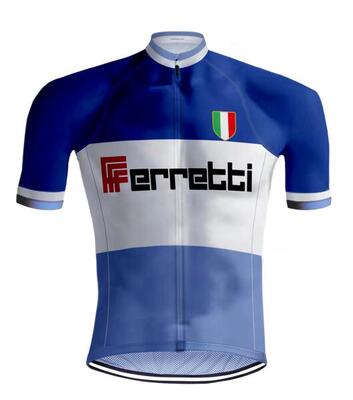 Retro wielershirt ferretti - redted