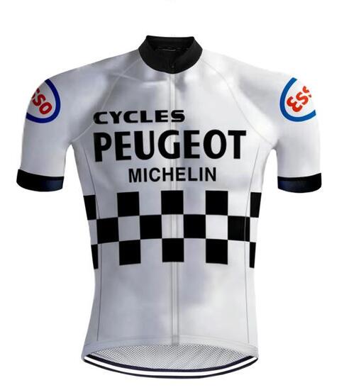 Retro Radtrikot Peugeot Weiß - RedTed