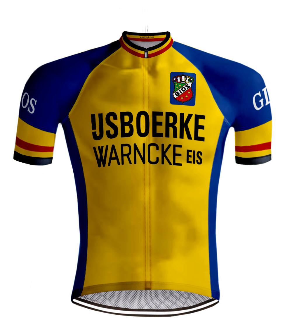 Maglietta da ciclismo retrò IJsboerke Warncke - REDTED 1/5