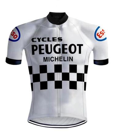 Retro Radtrikot Peugeot Weiß - RedTed