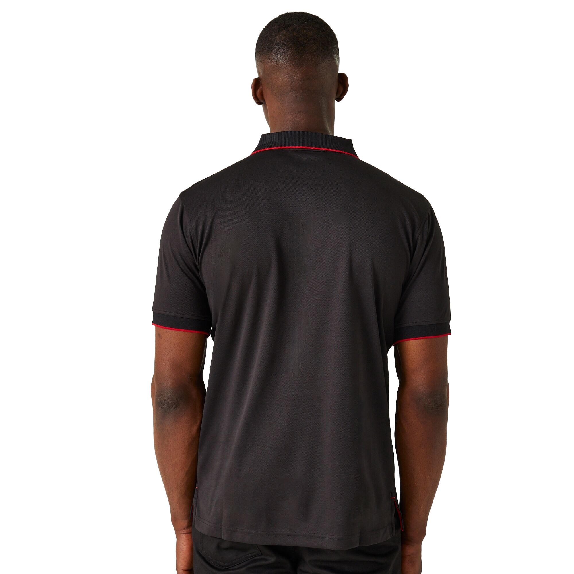Regatta Polo Manches Courtes NAVIGATE Homme (Noir / Rouge) 3/5