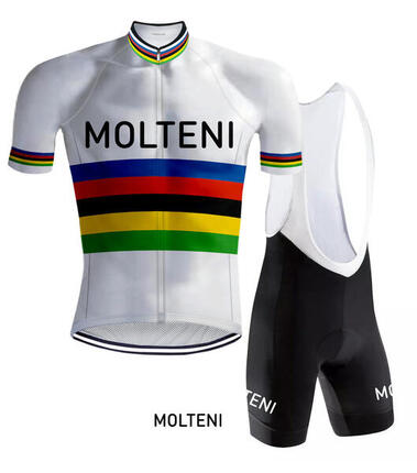 Tenue Cycliste Vintage Molteni Arc en ciel - RedTed
