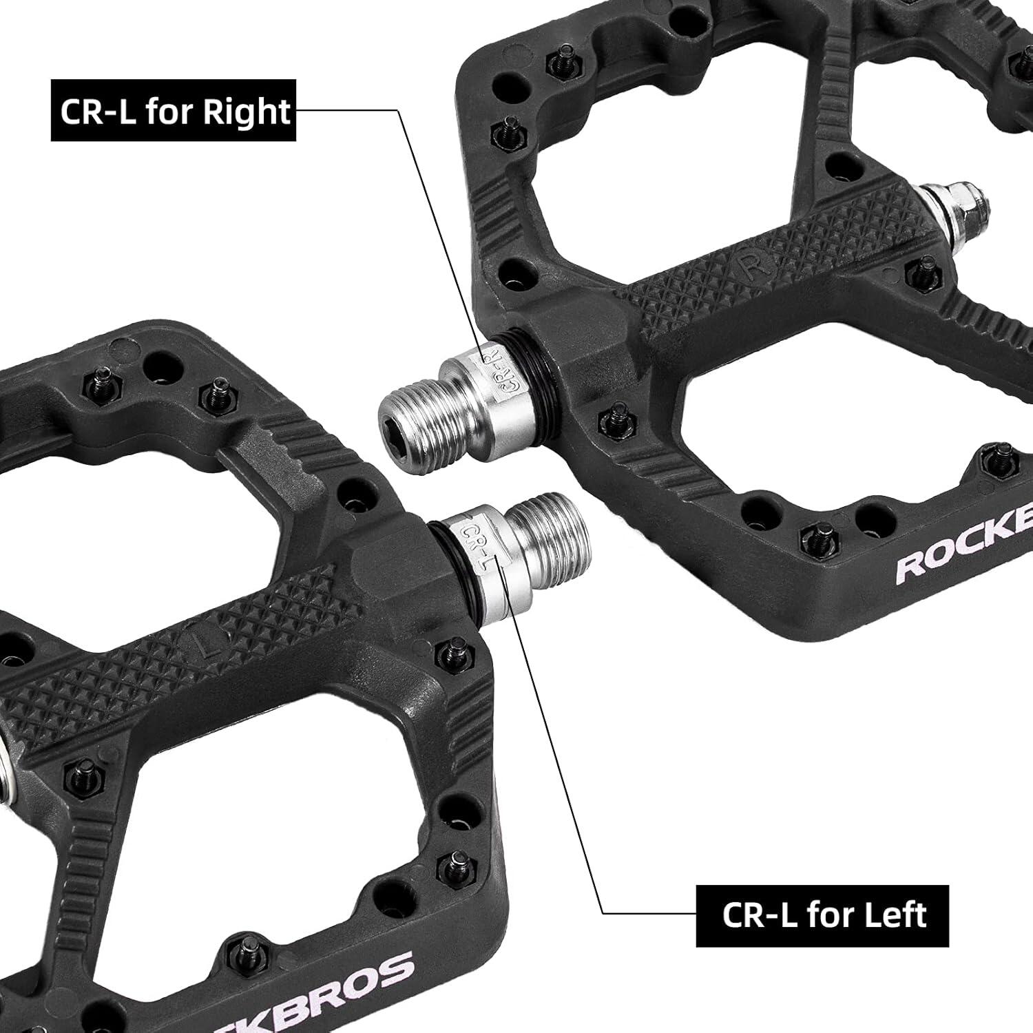 ROCKBROS Pédales de VTT en Nylon Pédales Antidérapantes 6/8