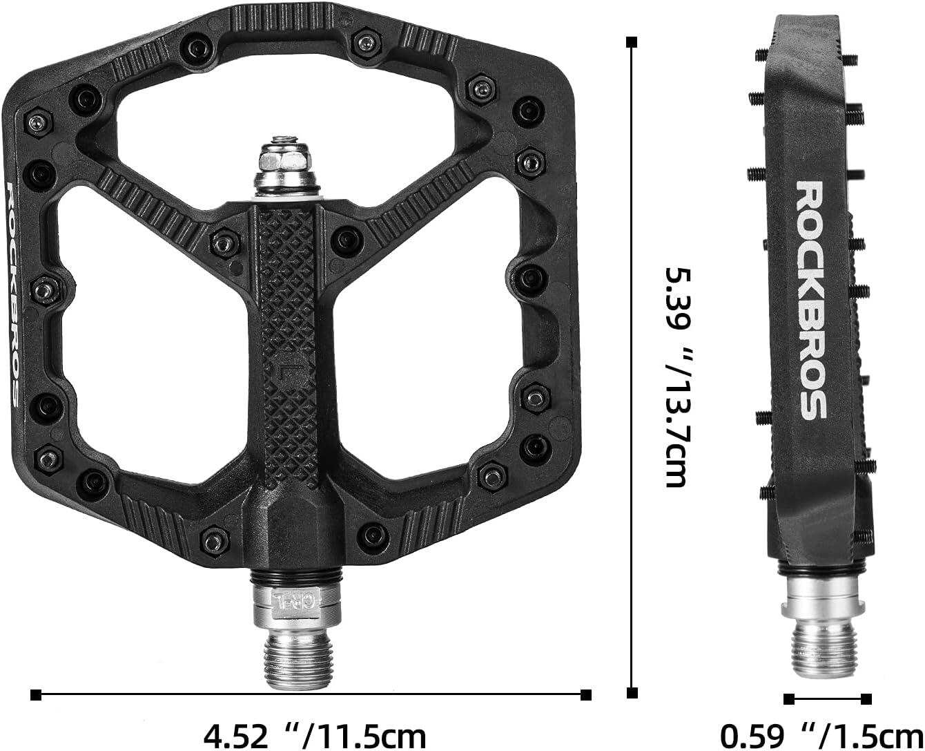 ROCKBROS Pédales de VTT en Nylon Pédales Antidérapantes 2/8