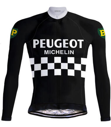 Maillot Cyclisme Vintage Peugeot - REDTED – Noir