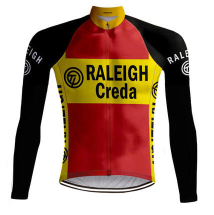 MAILLOT CYCLISME VINTAGE (POLAIRE) TI-RALEIGH – REDTED