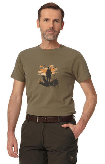Herren Jagd T-Shirt Tagart FNT Hunter Beige mit Druck