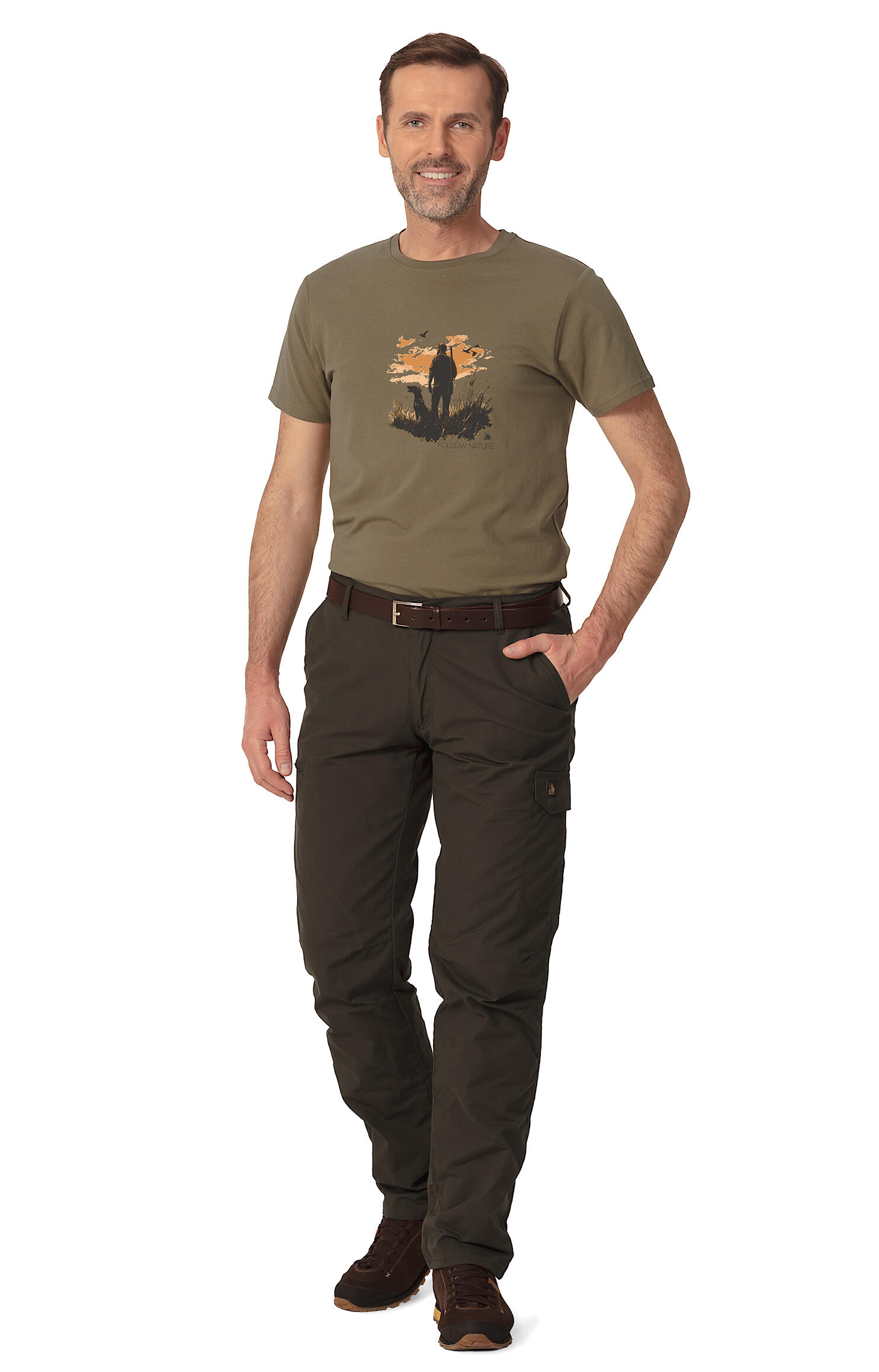 T-shirt de chasse pour homme Tagart FNT Hunter avec imprimé 3/4