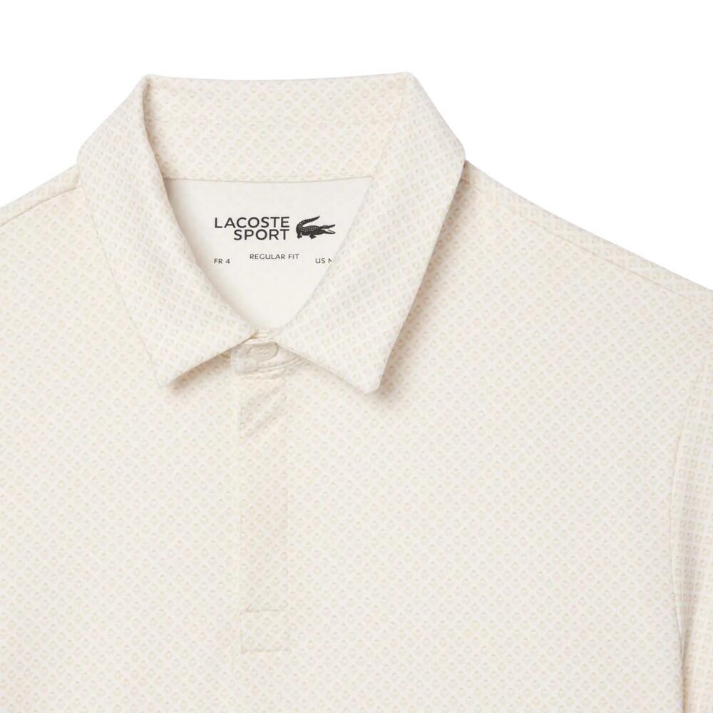 Maglietta Polo Golf Regolare Protezione Dai Raggi UV Uomo Lacoste Crema 3/3