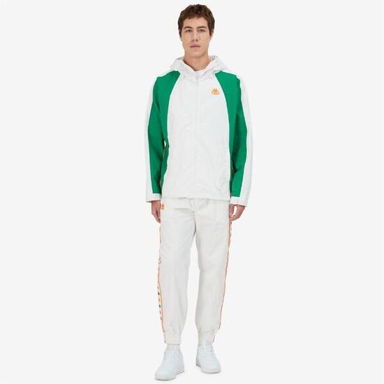 Giubbotto da uomo in poliammide bianco da streetwear sportivo