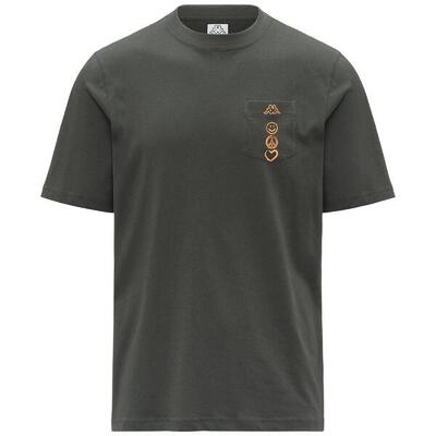 T shirt maglietta da uomo in cotone nero da sportivo