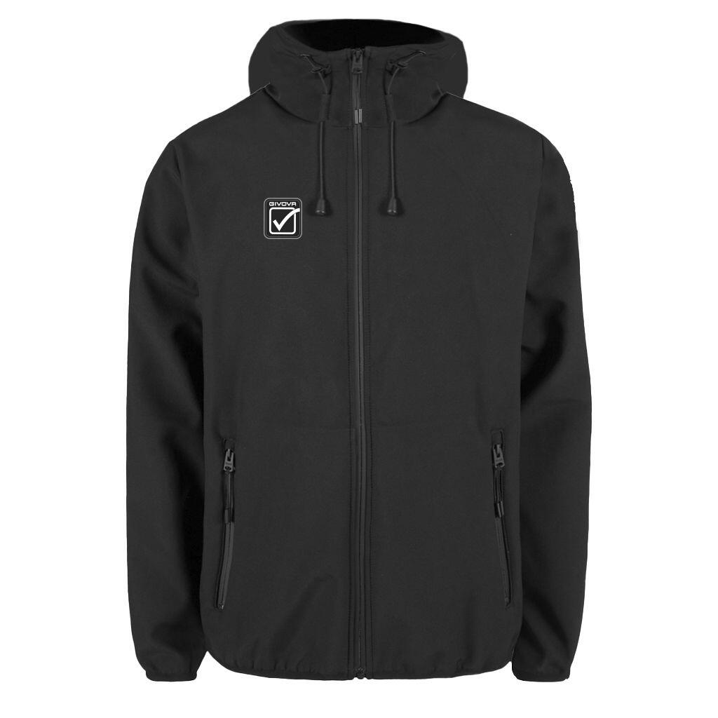 GIVOVA Unisex Givova Softshell Jacke Schwarz 3XL - Winddicht und Atmungsaktiv