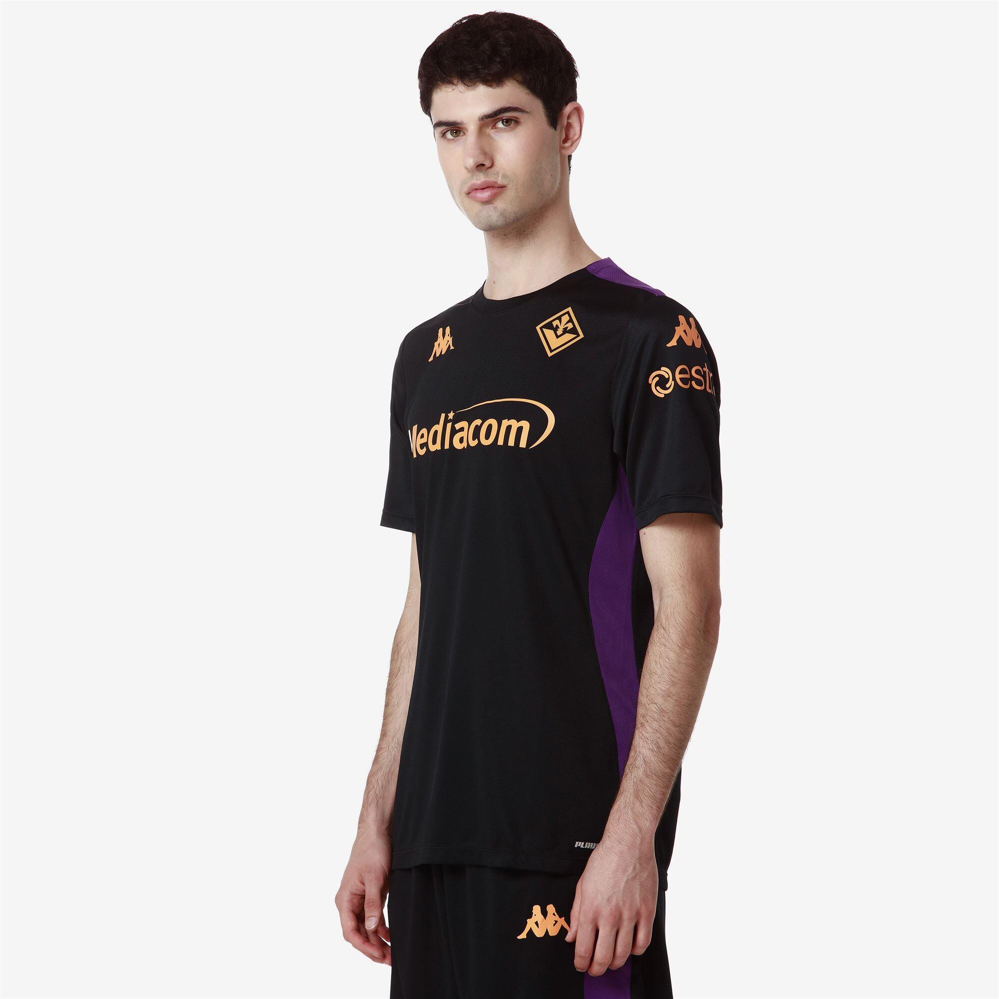 T-Shirt ACF Fiorentina da Uomo in Poliestere riciclato Nero 6/7