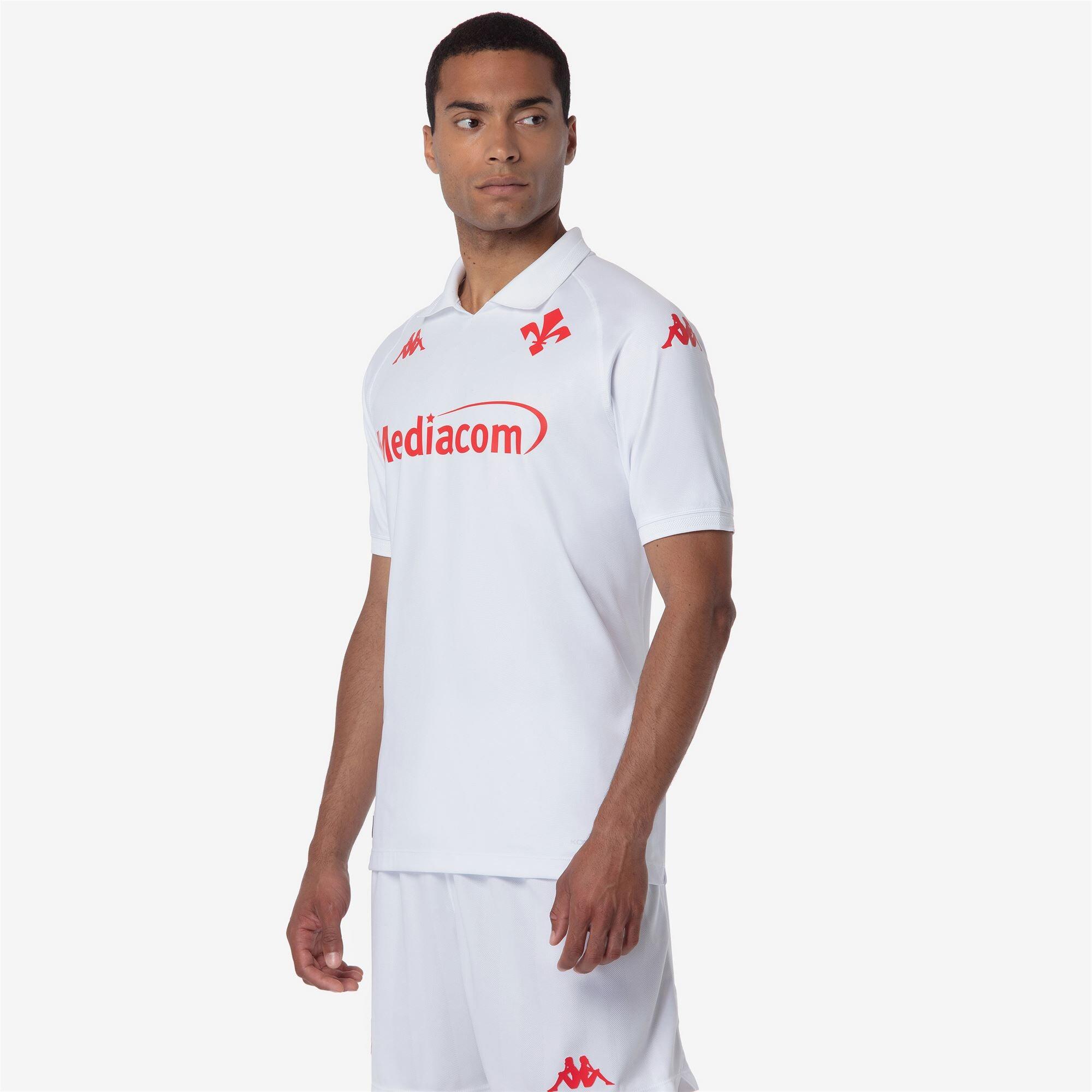 T-Shirt ACF Fiorentina da Uomo in Poliestere riciclato Bianco 6/7