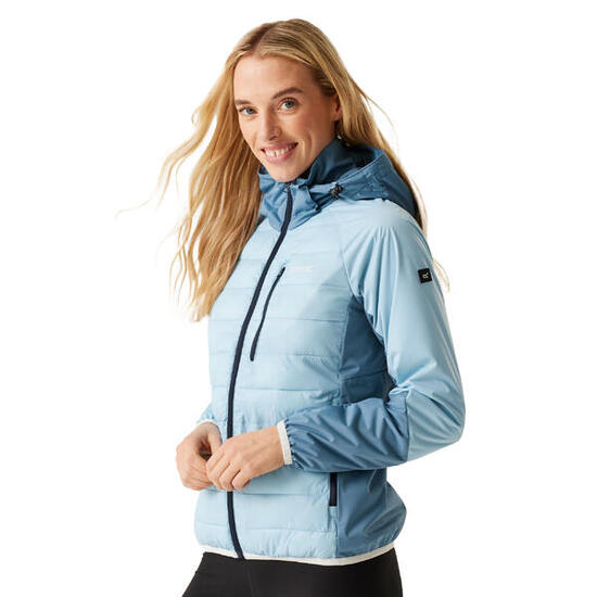 Veste Hybride À Capuche ANDRESON PRO Femme (Bleu Ciel Clair / Bleu De Gris)