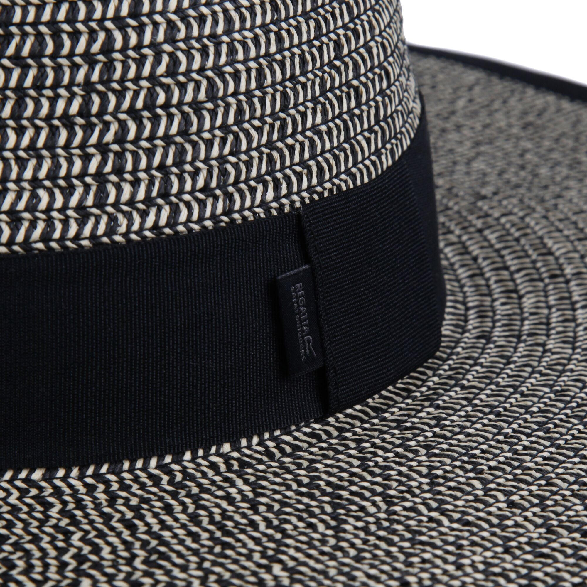Womens/Ladies Straw Sun Hat (Black/Cool) 4/5